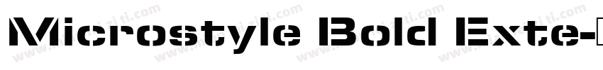 Microstyle Bold Exte字体转换